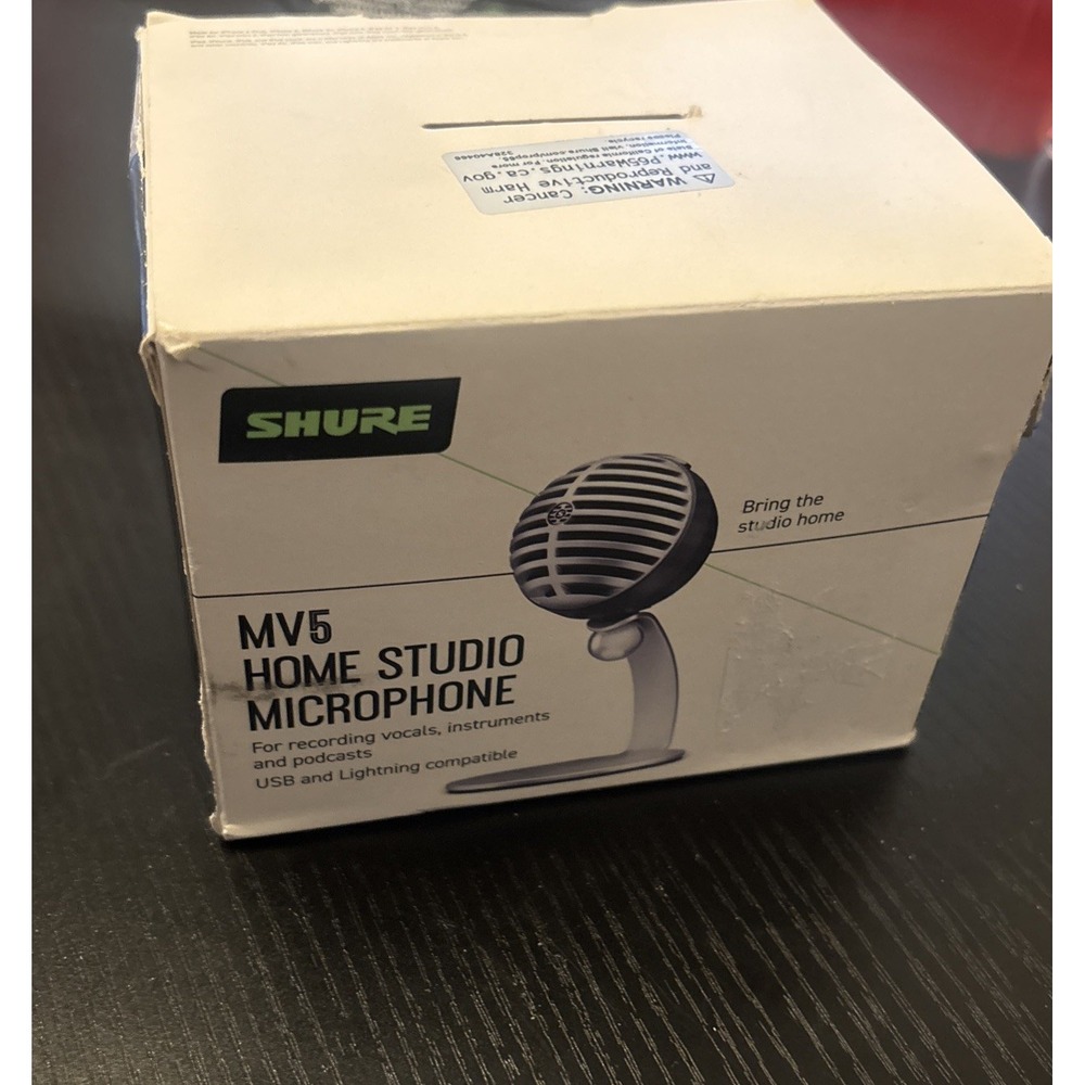 Shure MV5 USB Podcast Vocal Live Stream Digital Condenser Microphone IOS‎